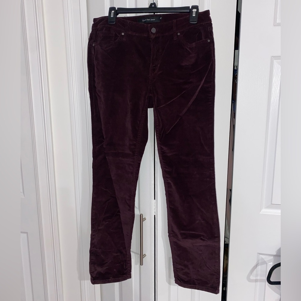 Calvin Klein Jeans Ultimate Skinny 12 x 30 Dark Red Velvety Style